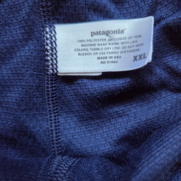 Patagonia Mens XXL Dark Navy Blue Base Layer Capilene Long Johns Underwear Pants - Picture 3 of 6